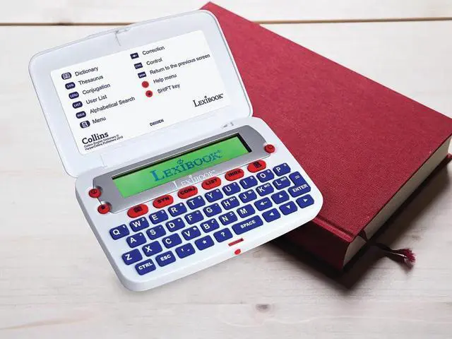 Alt view image 7 of 7 - LEXiBOOK - The Collins English Dictionary, 13th Edition - Electronic Dictionary, Definitions, Thesaurus, Conjugation, Phonetic Spellchecker, Crossword Solver, with Battery, Blue/White, D850EN