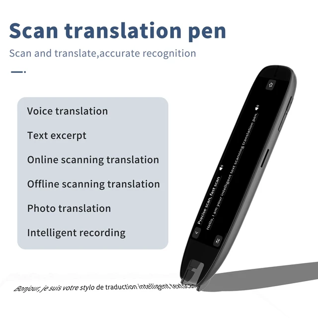 Alt view image 2 of 7 - Scan Translator Pen, Dyslexia Tools, Language Translator Device, Text to Speech Reading Pen for Learning Difficulties, Language Learners and Elderly Users, 142 Online/10 Offline Languages