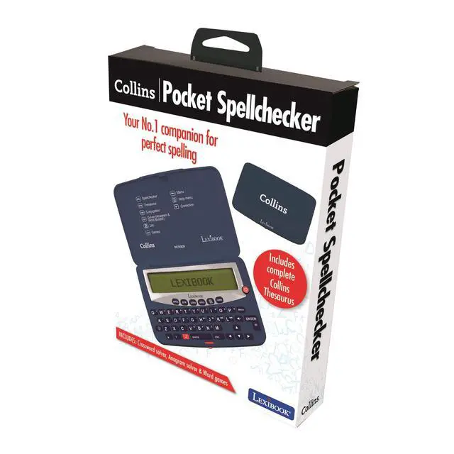 Alt view image 6 of 7 - LEXiBOOK - Collins Electronic Pocket Spellchecker with Battery, Blue/White, DC753EN