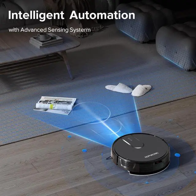 Alt view image 4 of 6 - ROPVACNIC Robot Vacuum Cleaner Robot Vacuum and Mop Combo with 5200Pa Suction, Personalized Cleaning Adjustments, Self-Charging Robotic Vacuum Cleaner, Advanced Obstacle Avoidance