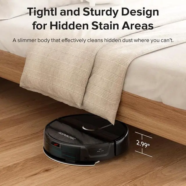 Alt view image 5 of 6 - ROPVACNIC Robot Vacuum Cleaner Robot Vacuum and Mop Combo with 5200Pa Suction, Personalized Cleaning Adjustments, Self-Charging Robotic Vacuum Cleaner, Advanced Obstacle Avoidance