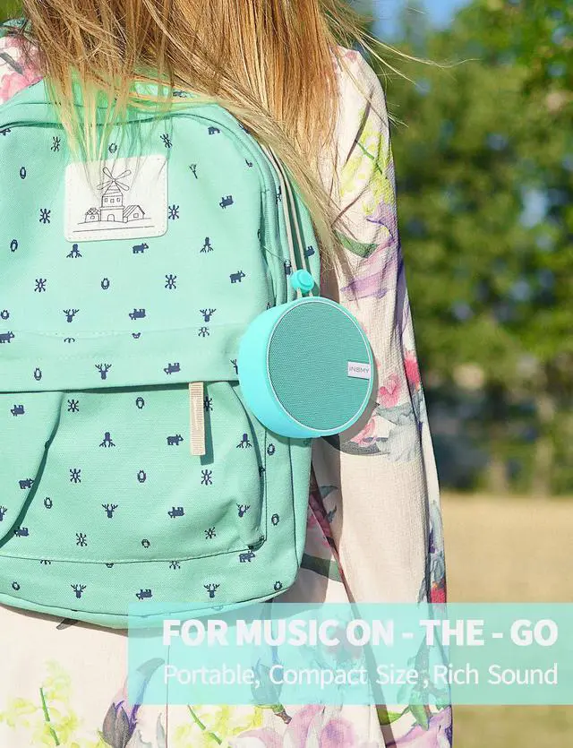 Alt view image 4 of 7 - INSMY C12 IPX7 Waterproof Shower Bluetooth Speaker, Portable Small Speaker, Speakers Bluetooth Wireless Loud Clear Sound Support TF Card Suction Cup for Outdoor Kayak Canoe Beach Gift (Mint)