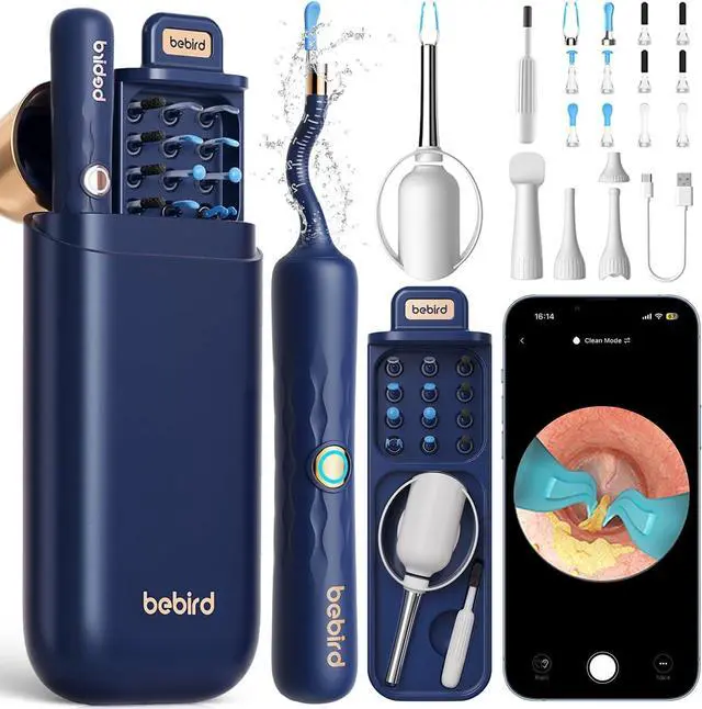 Main image of Bebird Earsight Plus D39R Ear Wax Removal Tool Camera, FSA HSA Eligible Items, Ear Cleaner with Flexible Ear Camera Otoscope, Visual Ear Pick Tweezers Wax Remover, Ear Cleaning Kit for Family