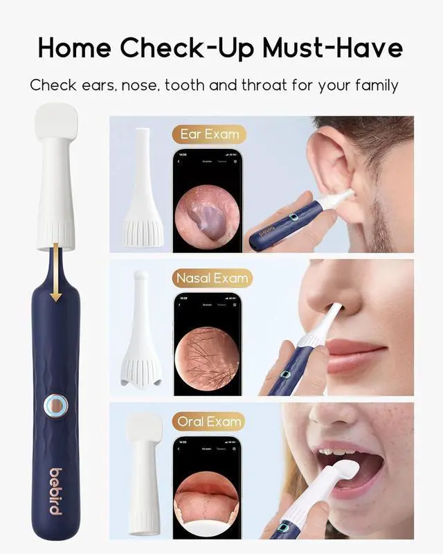 Alt view image 6 of 7 - Bebird Earsight Plus D39R Ear Wax Removal Tool Camera, FSA HSA Eligible Items, Ear Cleaner with Flexible Ear Camera Otoscope, Visual Ear Pick Tweezers Wax Remover, Ear Cleaning Kit for Family
