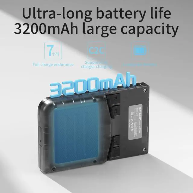 Alt view image 5 of 7 - G350 Retro Handheld Game Console , 3.5 Inch IPS Screen Linux System Built-in 64G TF Card 4371 Games Preloaded Handheld Game Console 3200mAh Battery(Transparent Black)