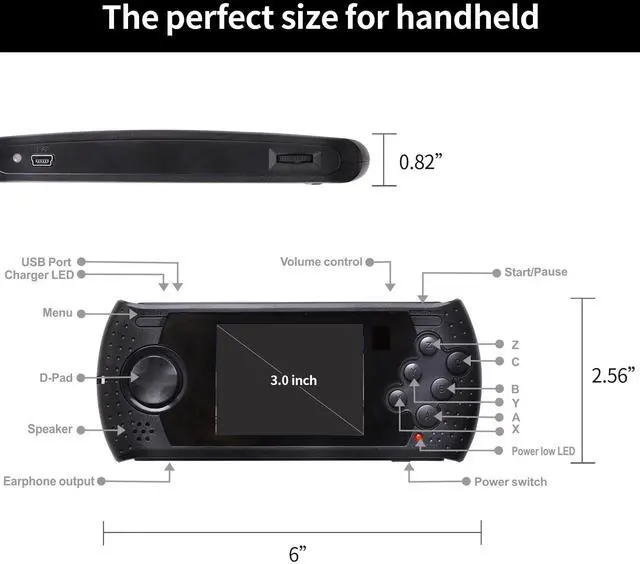 Alt view image 4 of 7 - 16 Bit Handheld Game for Kids Built-in 230 HD Classic Retro Video Games USB Rechargeable 3.0 Inch Childrens Travel Electronics Toys Portable Gaming Player System Gift for Boys Girls Ages 4-8-12