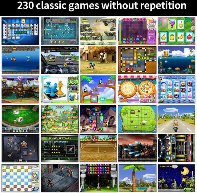 Alt view image 7 of 7 - 16 Bit Handheld Game for Kids Built-in 230 HD Classic Retro Video Games USB Rechargeable 3.0 Inch Childrens Travel Electronics Toys Portable Gaming Player System Gift for Boys Girls Ages 4-8-12