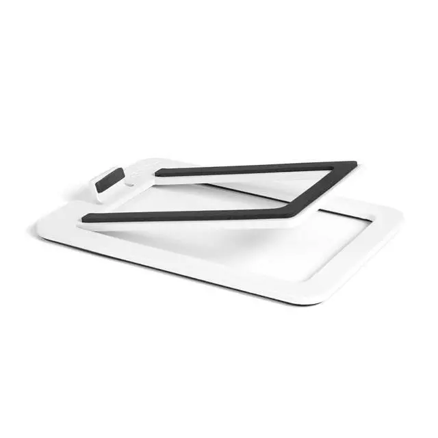 Alt view image 4 of 7 - Kanto S2 Tilted Desktop Speaker Stands for Small Speakers & Compact 2-3 Studio Monitors | Supports 6 lbs | Damping Foam Padding | White, Pair