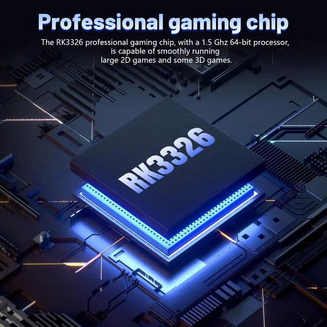 Alt view image 6 of 7 - R36MAX Retro Handheld Game Console, 4.0 Inch 720x720 IPS Screen, 64GB Built-in 18,000+ Classic Game, Portable Hand Held Open Source Linux System, 4000mAh Battery Retro Gaming Console(Blue 64GB)