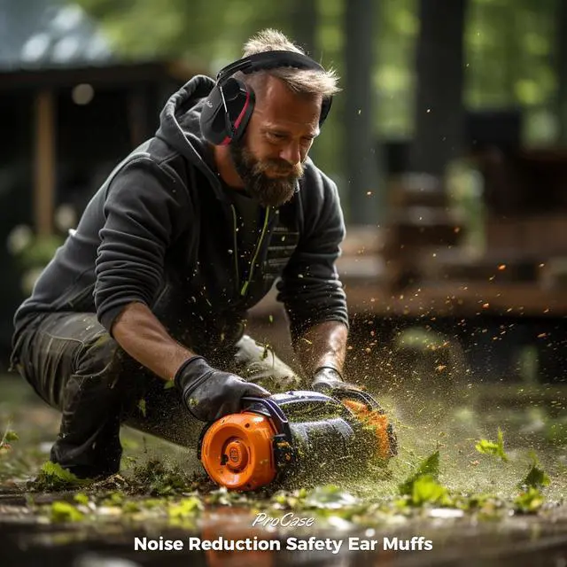 Alt view image 5 of 7 - ProCase Noise Reduction Ear Muffs, Sound Proof Ear Protection, NRR 28dB Noise Cancelling Headphones for Adults Kids Autism, Hearing Protection for Shooting Gun Range Mowing -Red