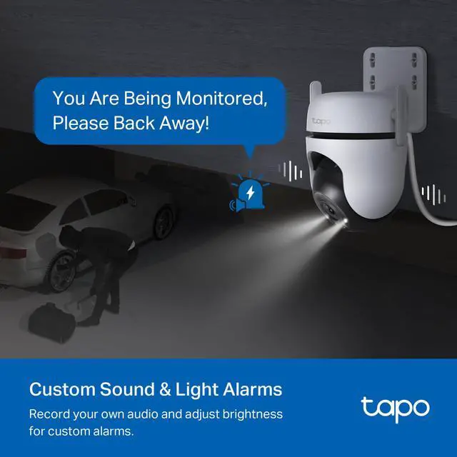 Alt view image 6 of 7 - TP-Link Tapo 2K QHD Outdoor Pan/Tilt Wi-Fi Security Camera, 360° View, Motion Tracking, Color Night Vision, Free Person/Vehicle/Motion Detection, Cloud & SD Card Storage, 24/7 Recording, Tapo C520WS