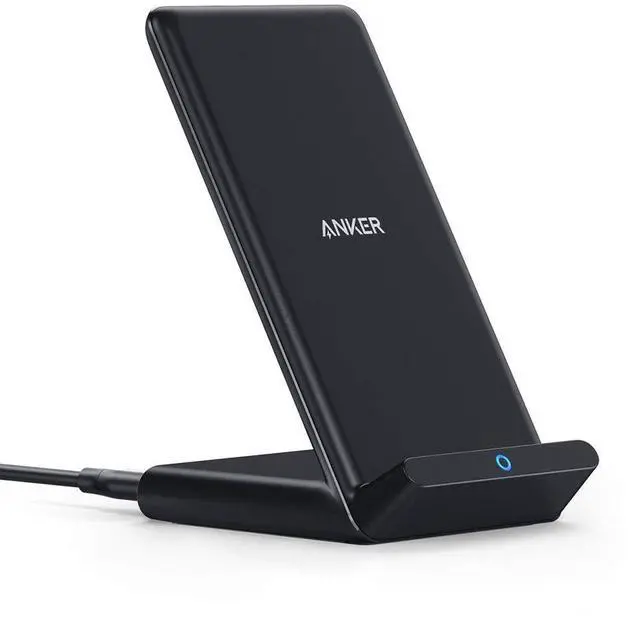 Main image of Anker 313 Wireless Charger (Stand), Qi-Certified for iPhone 17/17/17 Pro/17 Pro Max/15/14/13, 10W Fast-Charging Galaxy S23 S22 S21(No AC Adapter)
