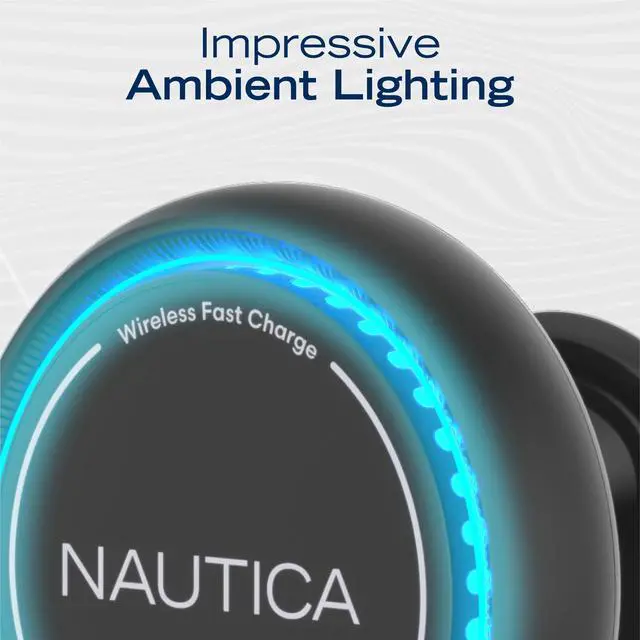 Alt view image 5 of 7 - Nautica Turan QMAG Air - Wireless Magnetic Car Charger 15W with Cooling Fan and Ambient Light, Includes 4ft USB C Cable, Universal Phone Mount for iPhone 17, 16, Galaxy S25, S24, Pixel 10 and More