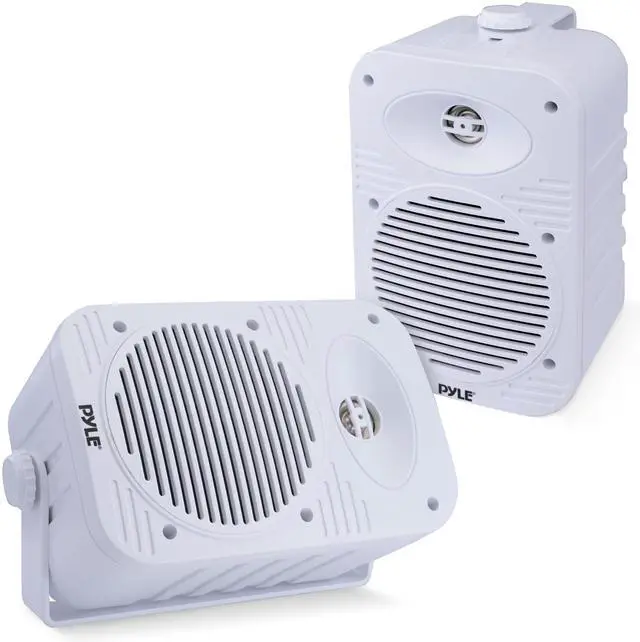 Main image of Pyle 500 Watt Bluetooth Indoor Outdoor Speakers Pair - Dual Waterproof 5.25 2-Way Full Range Speaker System w/ 1/2 High Compliance Polymer Tweeter | Home, Boat, Marine, Deck, Patio, Poolside (White)