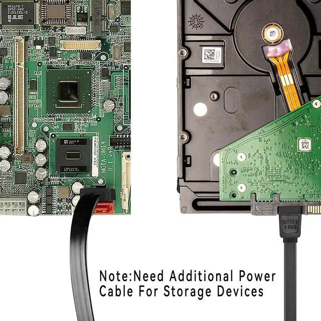 Alt view image 6 of 7 - Menewstart SATA Cable V3.0 15 inches, 3 Pack, Black, Sata III 6Gbps Straight HDD SDD Data Cable, 7 Pins Locking Latch, Compatible for SATA HDD, SSD, CD Driver