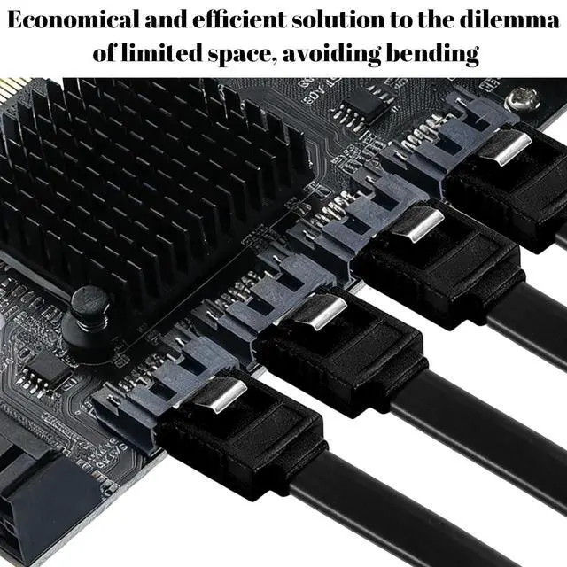 Alt view image 5 of 7 - Skrfren 2 Pack Sata III Cable, Sata Cable III Right Angle to Straight Short Black Satas Data Cables Satas CableIII 6gbps 90 Degree Right Angle with Locking Latch, SataCable 7pin for SSD HDD