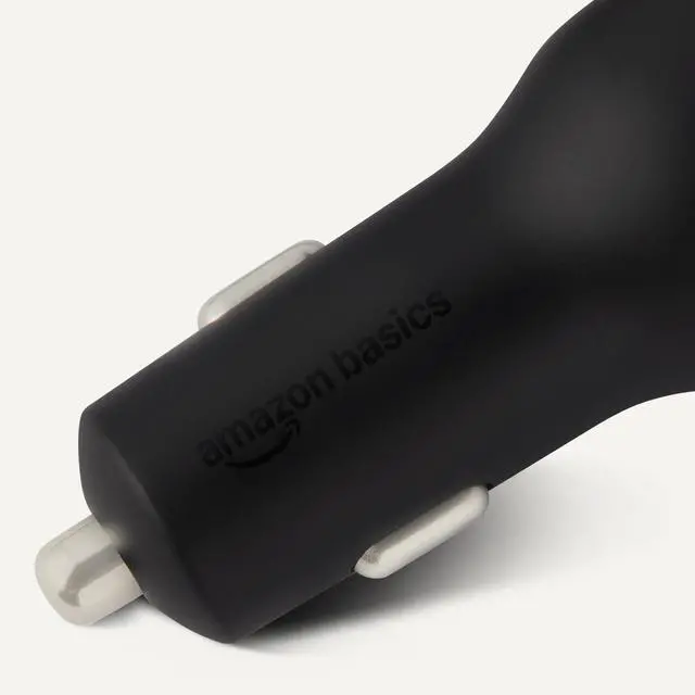 Alt view image 3 of 5 - Amazon Basics Fast-Charging Car Charger, Dual-Port, 1 USBC+1 USB-A, 48W, Black