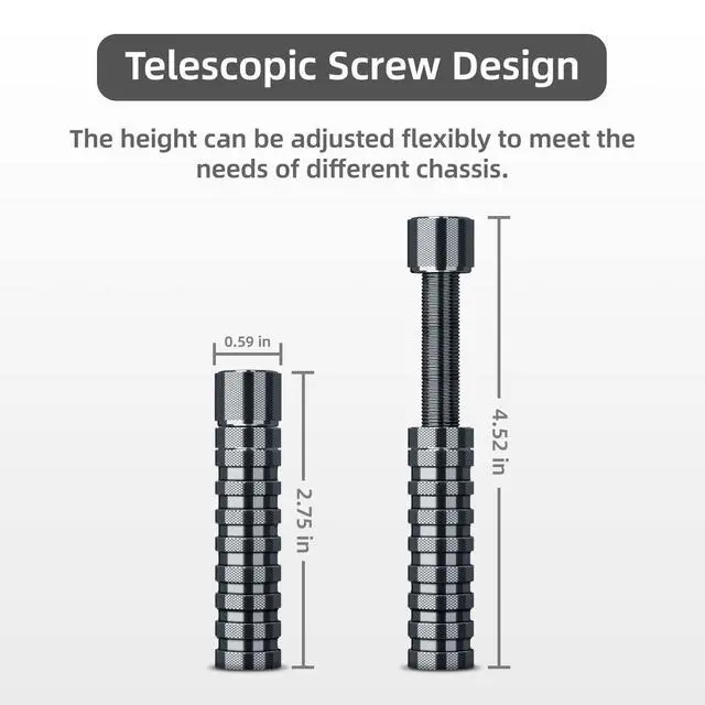 Alt view image 4 of 7 - Ausvrkkit GPU Support Bracket, 2.75-4.52Inch GPU Sag Bracket with Non-Slip Sheet, GPU Holder for Prevent Graphics Card Sag (Black)