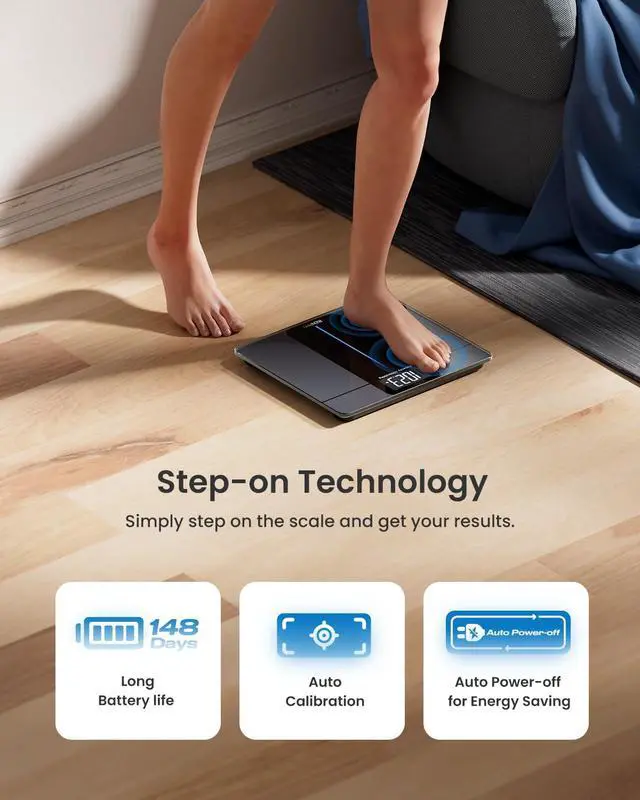 Alt view image 7 of 7 - 550lb Scale for Body Weight, Digital Bathroom Scale with Large LED Display, Big Platform Weighing Machine with Extra-High Capacity, Most Accurate to 0.05lb, 13x11.8in, Core 1L