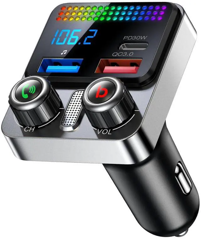 Main image of Bluetooth 5.4 Car Adapter 48W Charging USB Bluetooth Adapter for Car,Wireless Fm Transmitter Radio,Song Switching,Handsfree Calling and Audio Receiver,HiFi Music Player,Matrix LED Effects