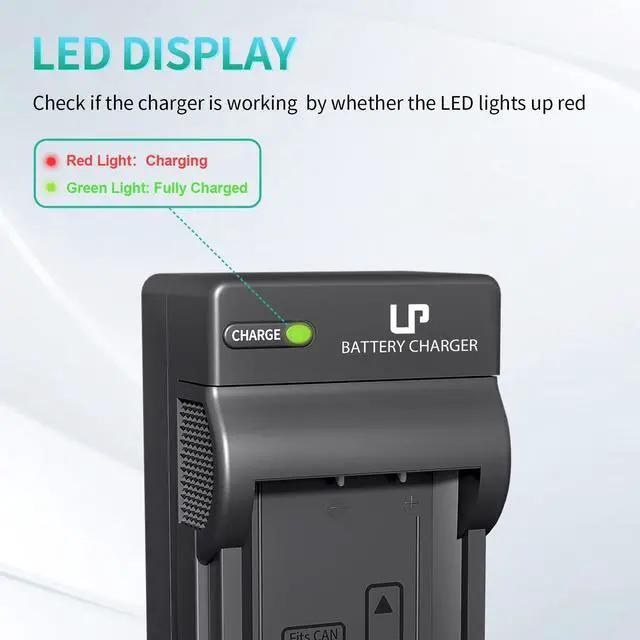 Alt view image 3 of 7 - Battery Charger, Charger Compatible with Canon EOS Rebel T7, T6, T5, T3, T100, 4000D, 3000D, 2000D, 1500D, 1300D, 1200D, 1100D & More (NOT for T3i T5i T6i T6s T7i)