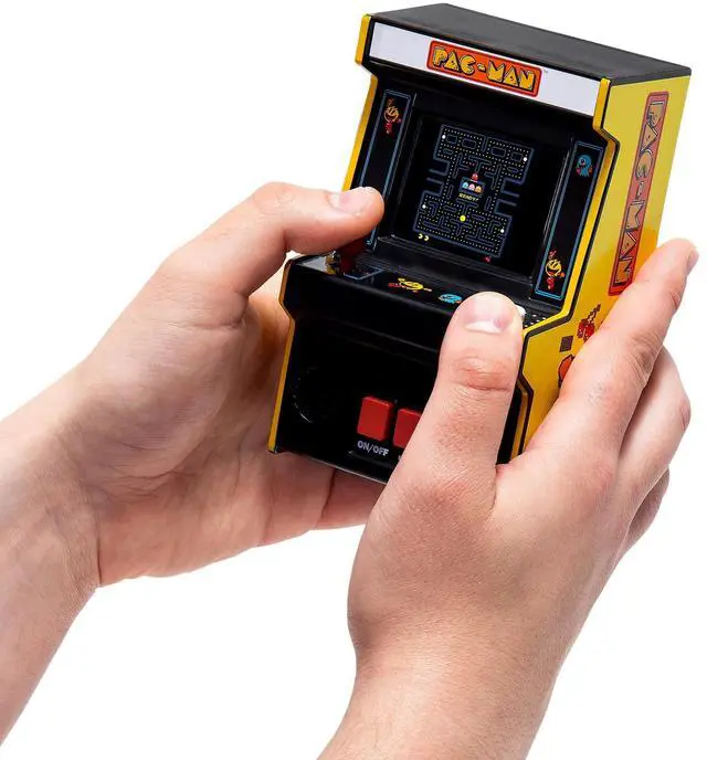 Main image of - Retro Mini Arcade Game, Full Color Screen, Classic Handheld Electronic Game Console, 90s Toy, Great Gift for Kids 8+, Pac-Man