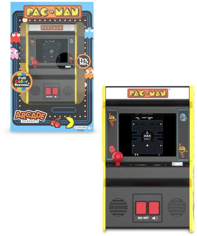 Alt view image 7 of 7 - - Retro Mini Arcade Game, Full Color Screen, Classic Handheld Electronic Game Console, 90s Toy, Great Gift for Kids 8+, Pac-Man