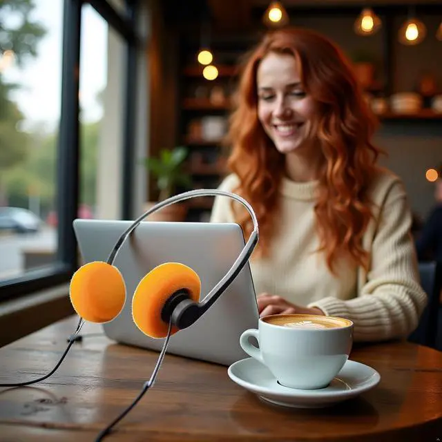 Alt view image 5 of 7 - Retro Over-Ear Headphone,Vintage Feelings Underwire Headphones,Retro Lightweight Earphones,Hi-Fi Stereo Earphone Headset,Headphone,for Most Mobile Phones Playback Pevices Headphones (Orange)