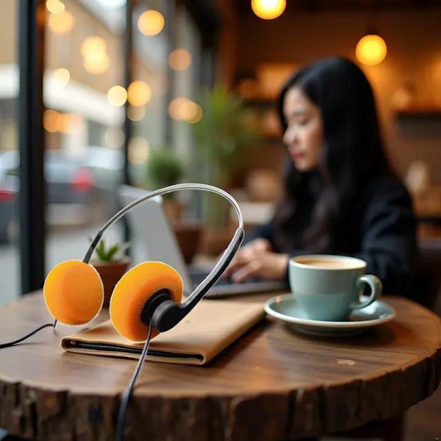 Alt view image 4 of 7 - Retro Over-Ear Headphone,Vintage Feelings Underwire Headphones,Retro Lightweight Earphones,Hi-Fi Stereo Earphone Headset,Headphone,for Most Mobile Phones Playback Pevices Headphones (Orange)