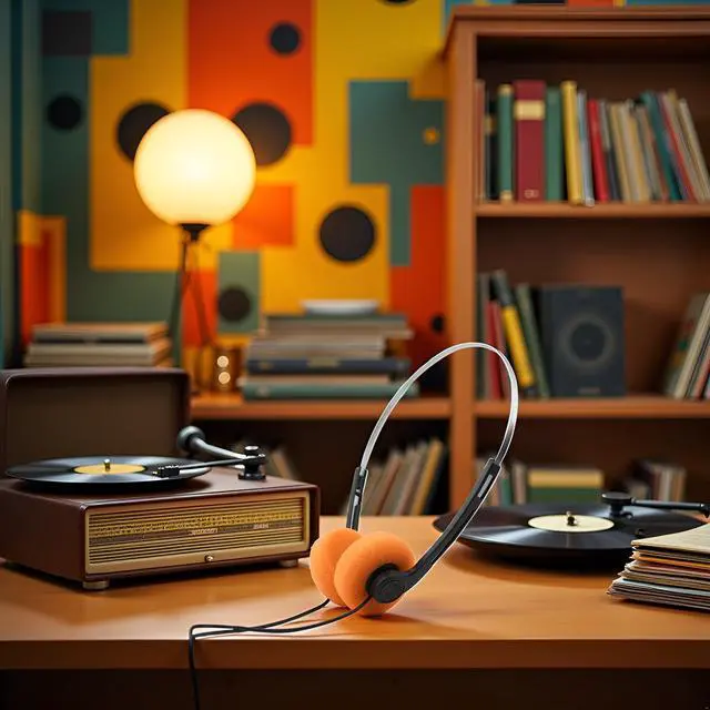 Alt view image 3 of 7 - Retro Over-Ear Headphone,Vintage Feelings Underwire Headphones,Retro Lightweight Earphones,Hi-Fi Stereo Earphone Headset,Headphone,for Most Mobile Phones Playback Pevices Headphones (Orange)