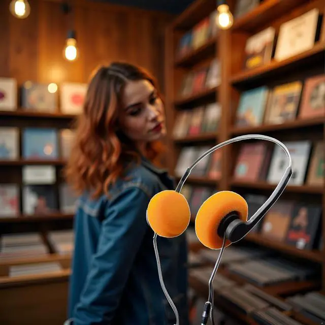 Alt view image 6 of 7 - Retro Over-Ear Headphone,Vintage Feelings Underwire Headphones,Retro Lightweight Earphones,Hi-Fi Stereo Earphone Headset,Headphone,for Most Mobile Phones Playback Pevices Headphones (Orange)