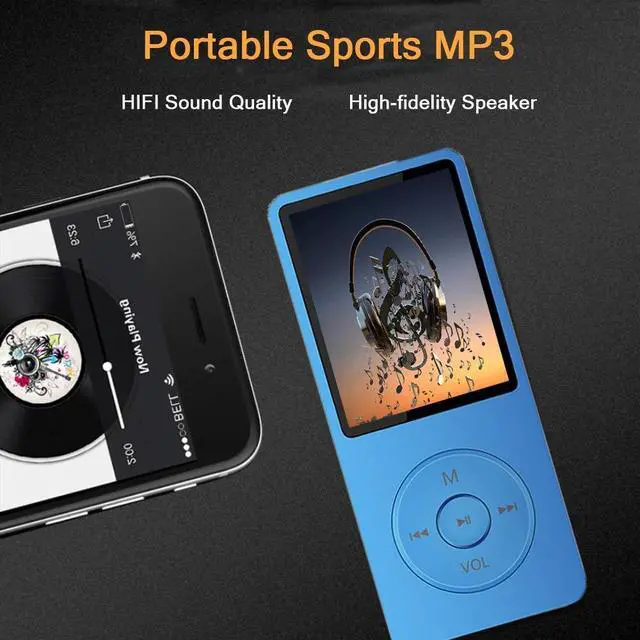 Alt view image 3 of 7 - MP3 Player, Music Player with 16GB Micro SD Card, Build-in Speaker/Photo/Video Play/FM Radio/Voice Recorder/E-Book Reader, Supports up to 128GB (Dark Blue)