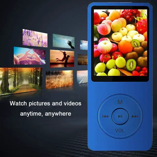 Alt view image 5 of 7 - MP3 Player, Music Player with 16GB Micro SD Card, Build-in Speaker/Photo/Video Play/FM Radio/Voice Recorder/E-Book Reader, Supports up to 128GB (Dark Blue)