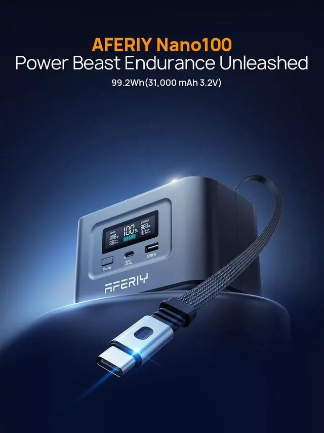 Alt view image 2 of 7 - 31000mAh Power Bank Station,100W PD3.0 Laptop Portable Charger, 145W Total Fast Charging,LiFePO4 Battery Pack 3000+ Cycles for MacBook Pro/Air/ipad/iPhone 17/16/Samsung S24/Dell/HP and More