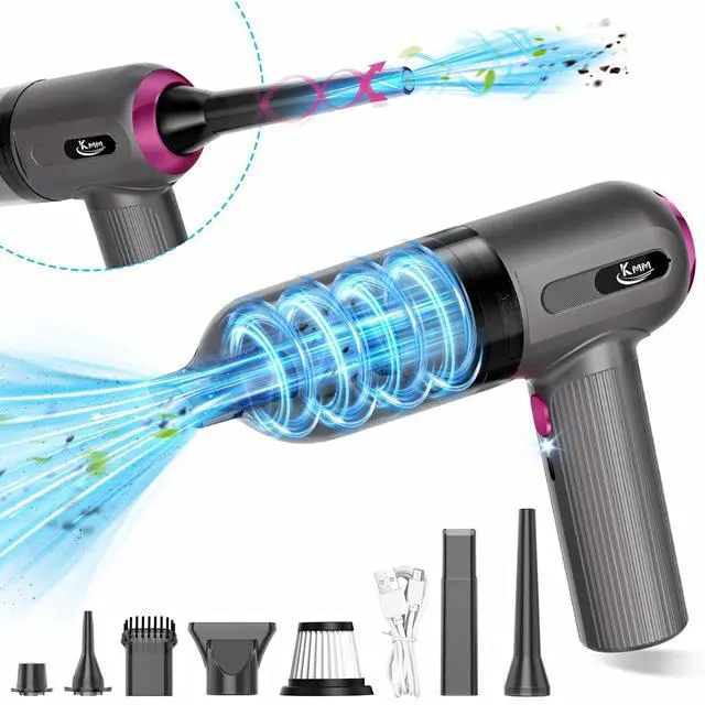 Main image of Handheld Car Vacuum Cleaner, 4 in 1 Vacuum Cleaner 16000Pa Air Duster, 3-Speed Adjustable 120W High Power Vacuum Cleaner with LED Light and Multi-Nozzles for Car, Home, Office, Pet