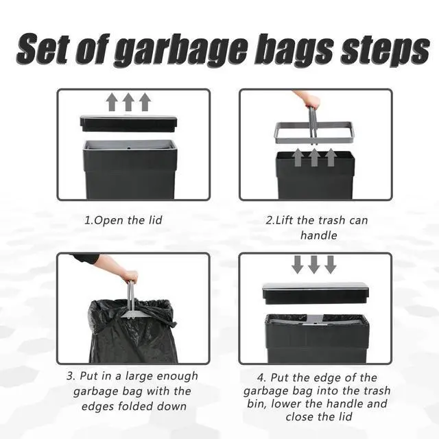 Alt view image 5 of 7 - 13 Gallon Trash Can Automatic Kitchen Trash Can Touch Free High-Capacity Garbage Can with Lid for Bedroom Bathroom Home Office 50 Liter (Black, 1) (1, Black)