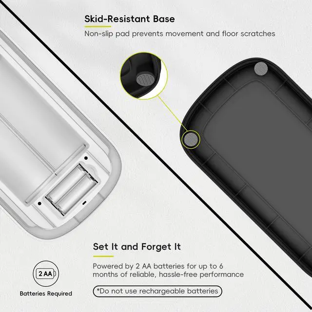 Alt view image 3 of 7 - Astro Slim Sensor Trash Can, 10L / 2.6 Gallon Touchless Garbage Bin with Soft-Close Retractable Wing Lid, Motion Sensor Stainless Steel Garbage Can for Bathroom, Kitchen, Office, Waterproof, White