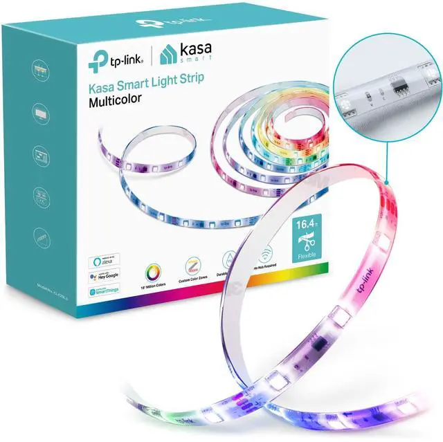 Main image of LED Light Strip, 50 Color Zones RGBIC, 16.4ft Wi-Fi LED Strip Works w/ Alexa, Google Home & SmartThings, High Brightness, 16M Colors, PU Coating, Trimmable, 2 Yr Warranty (KL420L5)