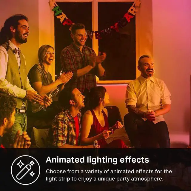 Alt view image 4 of 5 - LED Light Strip, 50 Color Zones RGBIC, 16.4ft Wi-Fi LED Strip Works w/ Alexa, Google Home & SmartThings, High Brightness, 16M Colors, PU Coating, Trimmable, 2 Yr Warranty (KL420L5)