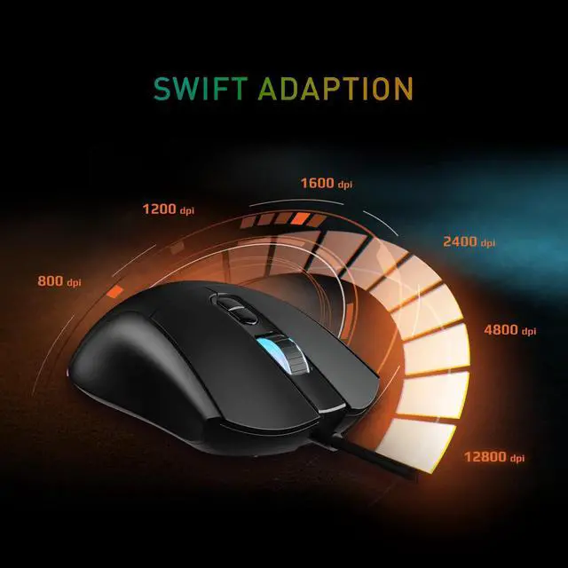 Alt view image 6 of 7 - Forge GK110 Combo US Gaming RGB Keyboard & Mouse Set, 26-Key Anti-Ghosting, 12800 DPI Optical Sensor