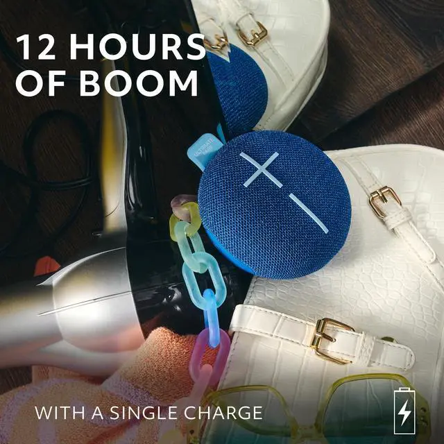 Alt view image 6 of 7 - MINIROLL Ultra-Portable Waterproof Bluetooth Speaker, Big Bass, IP67 Dustproof, 131 ft Range - Gentle Blue