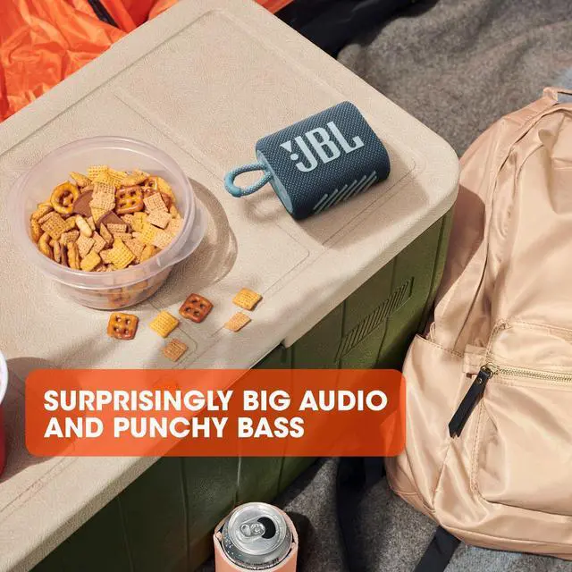 Alt view image 3 of 6 - Go 3 - Portable Mini Bluetooth Speaker, big audio and punchy bass, IP67 waterproof and dustproof, 5 hours of playtime, speaker for home, outdoor and travel (Blue)
