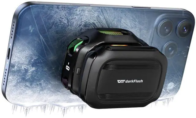 Main image of Magnetic Cell Phone Cooler for Gaming, Portable Phone Cooling Fan with Rechargeable Battery, Phone Radiator with RGB Light, Compatible with iPhone/Samsung/Android/iPad/Tablet (DK-GT)
