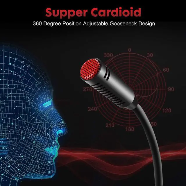 Alt view image 3 of 7 - USB Computer Microphone, Plug&Play Cardioid Condenser PC Laptop Mic, On/Off and Mute Buttons with LED Indicator, Compatible with Windows/Mac, Ideal for YouTube,Zoom,Recording,Games (6ft)
