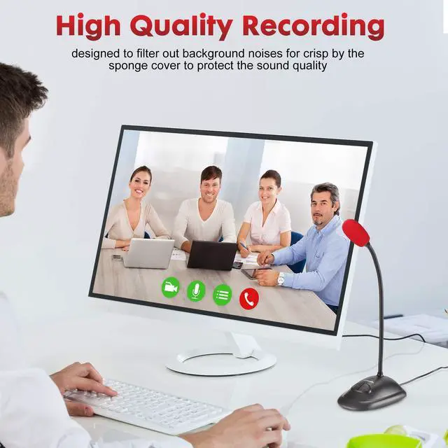 Alt view image 6 of 7 - USB Computer Microphone, Plug&Play Cardioid Condenser PC Laptop Mic, On/Off and Mute Buttons with LED Indicator, Compatible with Windows/Mac, Ideal for YouTube,Zoom,Recording,Games (6ft)