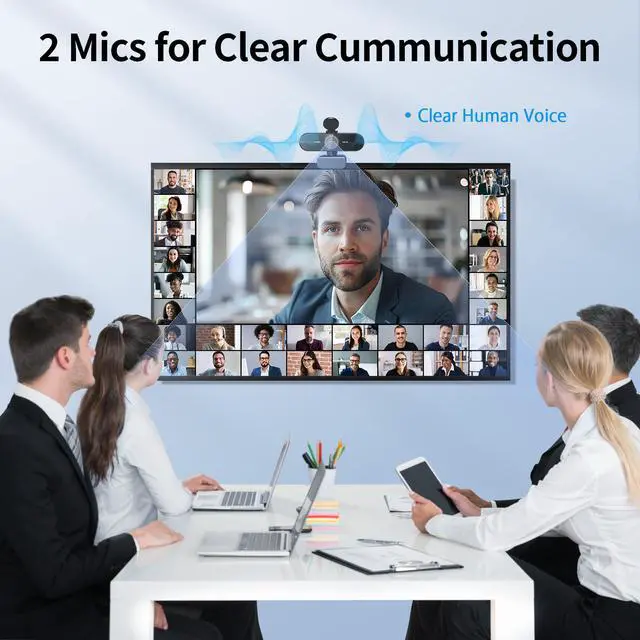 Alt view image 4 of 7 - NOVA 4K Webcam for PC - Ultra 4K HD, PDAF Autofocus, Dual Omnidirectional Mics, 73° FOV, Auto Light Correction, USB-A, Privacy Cover, Ideal for High-End Business Meetings&Live Streaming