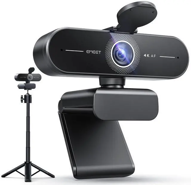 Main image of C60E 4K Webcam with Tripod, Streaming Camera with PDAF Autofocus, Dual Microphones, Auto Light Correction, 73° FOV, Plug & Play USB Webcam for Live Streaming, Gaming & Real-Time Interaction