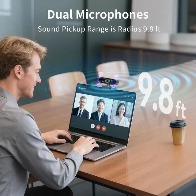 Alt view image 7 of 7 - C60E Dual-Camera 4K Webcam for Streaming, Wide-Angle and Telephoto Cameras, Max 11X Hybrid Zoom & PDAF Autofocus, Remote Control, RGB Lighting, 2 Mics, Ideal for Livestreaming and Online Meeting