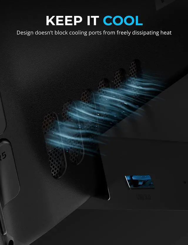 Alt view image 6 of 7 - Docking Station for Steam Deck & ROG Ally 6-Port USB-C Hub with 95W PD Charging, 4K HDMI, 3 USB-A Ports, Type-C Data, Integrated Cable Works with Tablets & Laptops (DS-SD6P)