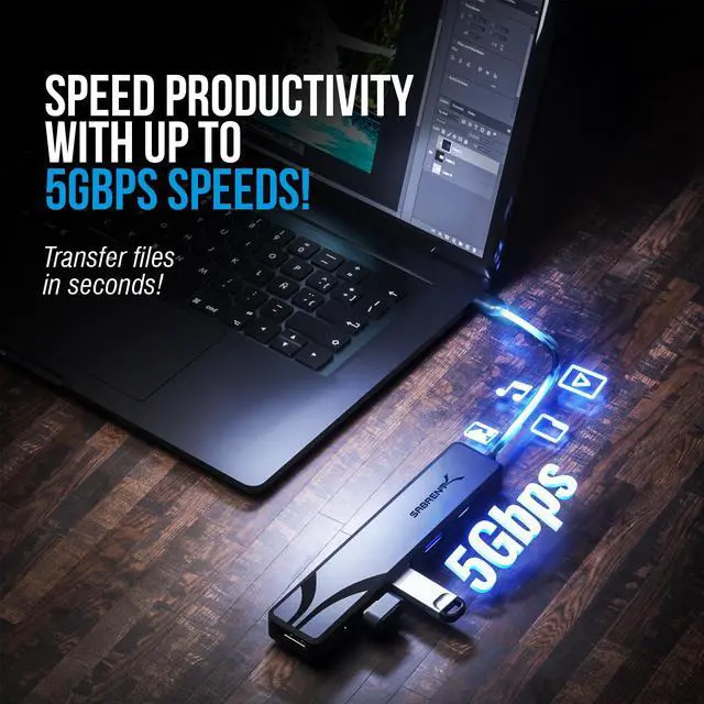 Alt view image 5 of 7 - USB C Hub, USB C to HDMI 4K@60Hz, Type C Hub Multiport Adapter, 100W Power Delivery, Compatible with MacBook, Laptop (HB-TC5P)